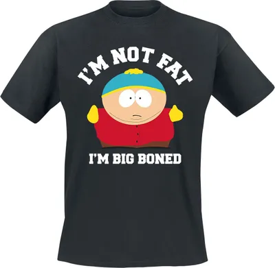 Obrázek produktu pro Tričko I'm Not Fat - I'm Big Boned - X-Large - černé