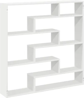 Image de Étagère cube murale 7 compartiments blanc bois d'ingénierie