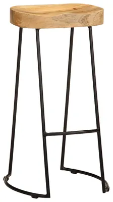 Produktbild von vidaXL Barhocker 2 Stk. Mango Massivholz