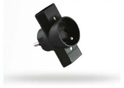 Produktbild von Steckerverteiler 1-fach mit/ohne + 2-fach ohne schwarz Elgotech R-21-2