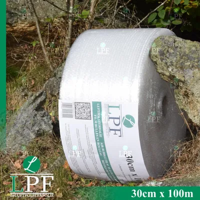 Produktbild von 1x Rolle Luftpolsterfolie Breite 30cm x Länge 100m / Versandfolie, Polsterfolie, Noppenfolie, Verpackungsmaterial