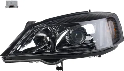 Immagine prodotto di Fari allo xeno anteriori compatibili con Opel Astra G dal 1998 al 2005, lato sinistro (per il guidatore), con lampade D2S e H7