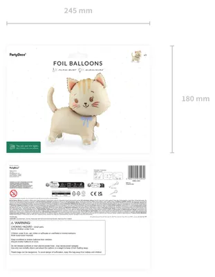 Obrázok produktu pre Fóliový balón „Mačka na kolesách“ | 61 x 65 cm (NA PLNENIE VZDUCHOM)