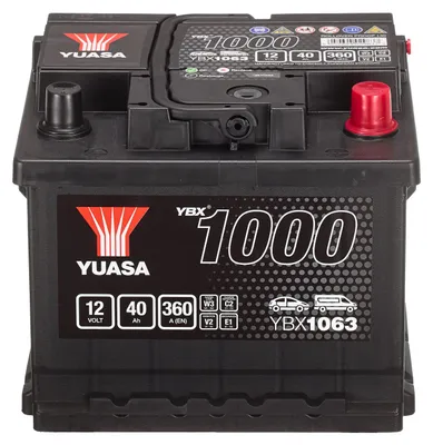 Produktbild von YUASA YBX1000 Starterbatterie 12V 40Ah 360A/EN LB1 Batterie