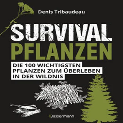 Book cover for a survival plants guide.