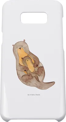 Produktbild von Mr. & Mrs. Panda Samsung Galaxy S8 plus Handyhülle  Otter Kind - Weiß - Geschenk, Sohn, Baby, Mutter, Handy, Familie, Hülle, Case, Cover, Mama
