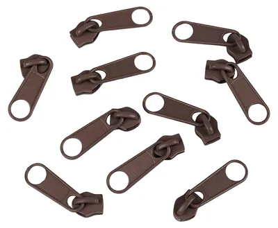 Produktbild von 10 Schieber Reißverschluss Zipper für Endlosreißverschluss 3mm, mehr als 70 Farben, Farbe:schokobraun