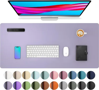 Zdjęcie produktu dla Aothia podkładka pod mysz ze skóry i zamszu brązowa 80x40cm