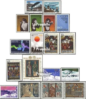 Produktbild von Briefmarken Liechtenstein 1979 Mi 723-740 (kompl.Ausg.) Jahrgang 1979 komplett gestempelt Europa