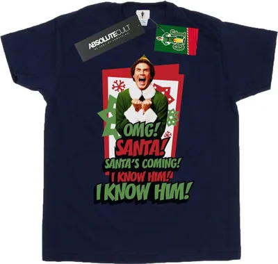 Produktbild von Elf - "OMG Santa" T-Shirt für Herren BI23460 (XXL) (Marineblau)