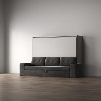Produktbild von SMARTBett Schrankbett M2 H  inkl.SOFA Anthrazit 140x200 cm  Perlgrau