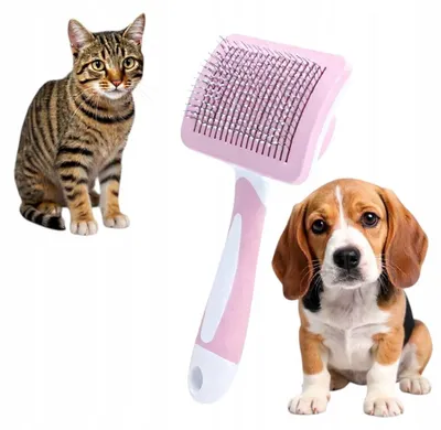 Produktbild von Bürste für Hund und Katze, Rosa, Selbstreinigend