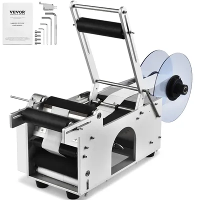 Produktbild von VEVOR Halbautomatische Etikettiergerät 20–50 Etiketten pro Minute Etikettiermaschine Etikettenbreiten von 13–150 mm, Etikettenlängen von 25–300 mm Preisschilder Flaschenetikettierer