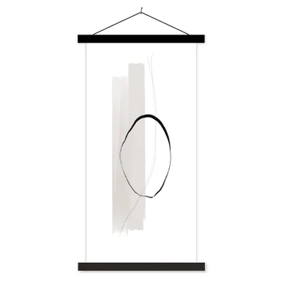 Produktbild von MuchoWow® Textilposter Abstrakt - Pastell - Design 60x120 cm mit schwarzem Rahmen - Magnete