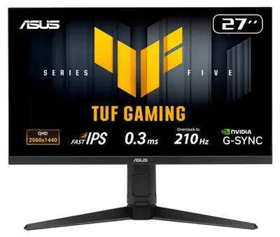 Produktbild von ASUS TUF Gaming VG27AQL5A, 68,6 cm (27"), 2560 x 1440 Pixel, Wide Quad HD, LCD, 1 ms, Schwarz