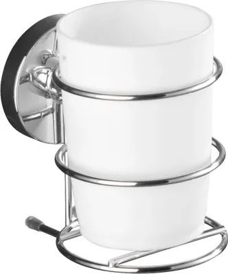 Produktbild von WENKO Zahnputz Becher Bürsten Halter Zahnpasta Bad MILAZZO ohne bohren