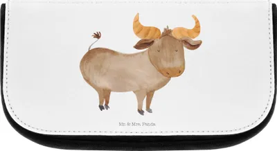 Produktbild von Mr. & Mrs. Panda kulturtäschchen Sternzeichen Stier - Weiß - Geschenk, Kosmetiktasche, Ochse, Organizer, Necessaire, Make-Up Tasche, Geburtstag April, Kulturbeutel, Rind