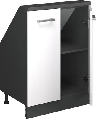 Produktbild von Dachschrägenschrank Vicco Rion Weiß Hochglanz mit 2 Türen, Model 56115