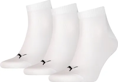 Produktbild von Puma Quarter Trainingssocken (3 Paar) - Weiß - 2.5-5