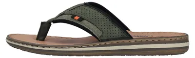 Produktbild von Rieker Herren Pantolette sportlicher Zehentrenner maritim 21084, Größe:42 EU, Farbe:Grün