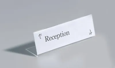 Produktbild von Tischnamensschild 61x210mm transparent VE=6x10 Stück