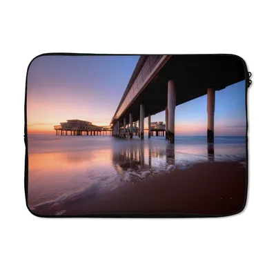 Produktbild von MuchoWow® Laptop Hülle 14 ZollMeer - Brücke - Niederlande Laptoptasche - Laptoptasche - Stoßsicher - Schutzhaube