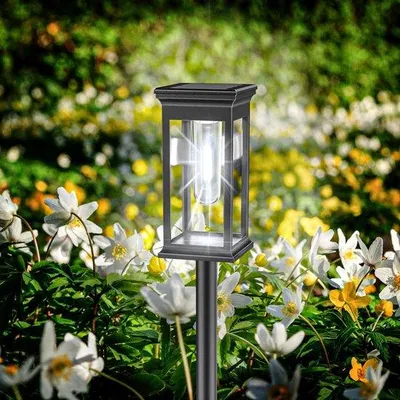 Obrázek produktu pro Solární venkovní osvětlení – sada 8 kusů – LED nástěnné svítidlo pro venkovní použití – osvětlení chodníků – na solární energii – odolné proti povětrnostním vlivům