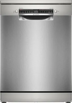 Produktbild von Bosch Serie 4 SMS4EMI24E, Freistehend, Standardgröße (60 cm), Edelstahl, Berührung, 1,75 m, 1,65 m