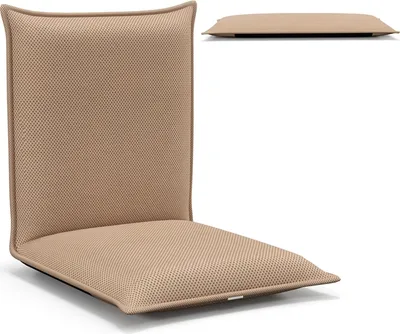 Produktbild von COSTWAY Bodenstuhl mit 6-stufig verstellbarer Rückenlehne, Bodensessel gepolstert, Game Sessel, Relaxliege, Lazy Sofa, 150kg belastbar, Meditationsstuhl beige