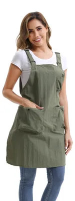H-Schürze wasserdicht, 3 Taschen, Nylon, Armeegrün, Einheitsgröße