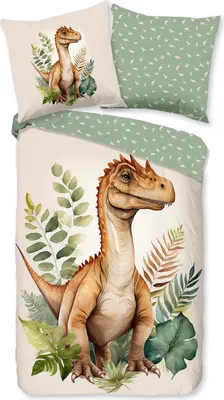Produktbild von Duvet cover Good Morning 135x200 + 1* 80x80 cm - Dino