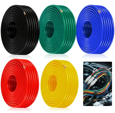 Zdjęcie produktu dla Zestaw kabli samochodowych, 1,5 mm², 5 metrów, 5 kolorów - kabel miedziany z izolacją PVC