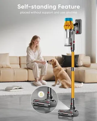 Produktbild von Kabelloser Staubsauger – Leistungsstarker, beutelloser Staubsauger mit 650 Watt, HEPA-Filter und einer Akkulaufzeit von 60 Minuten