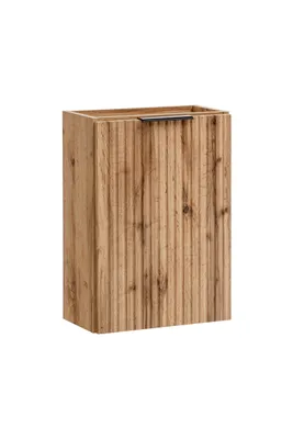 Zdjęcie produktu dla Szafka Pod Umywalkę Dąb Wotan 40 Cm Ryflowana 1 Drzwiczka