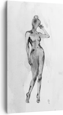 Produktbild von Bild auf Leinwand - Leinwandbild - Einteilig - Nacktheit Frau Körper - 45x80cm - Wand Bild - Wanddeko - Wandbilder - Leinwanddruck - Bilder - Wanddekoration - Leinwand bilder - Wandbild - PA45x80-5075