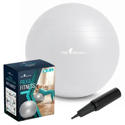 Zdjęcie produktu dla Piłka gimnastyczna 55 cm piłka do ćwiczeń fitness sportowa ciążowa do jogi do siedzenia Anti Burst antypoślizgowa z pompką jasnoszara