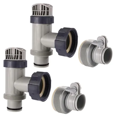 Immagine prodotto di Valvola a immersione e adattatore per tubo, tipo B, per piscine fuori terra, set da 2