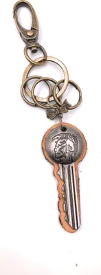 Produktbild von Onwomania Schlüsselanhänger Schlüssel Leder Schloss Schlüsselloch Metall Anhänger Charm