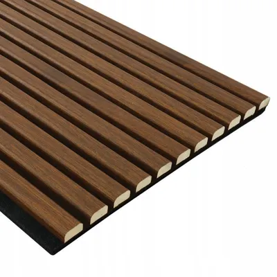 Zdjęcie produktu dla Lamele na filcu 270x30 Ścienne Panele Akustyczne Orzech Columbia Brąz 11L