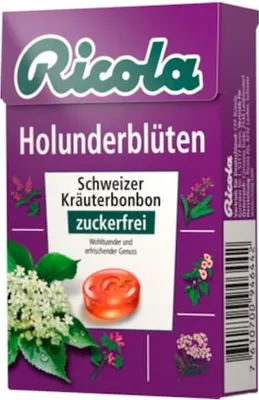 Produktbild von Ricola Holunderblüten ohne Zucker Schweizer Kräuter im Böxli 50g