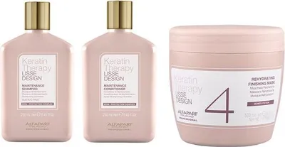 Produktbild von Alfaparf | Haarpflege Set - Keratin Therapie - 250ml Shampoo + 250ml Conditioner - intensive Regeneration - tiefenwirksame Feuchtigkeit