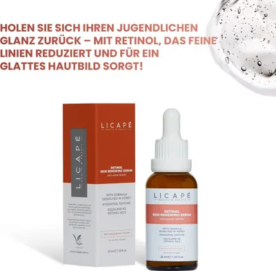 Produktbild von Licape® Gesichtsserum Anti Aging mit Retinol | 30ml | Strahlender Teint