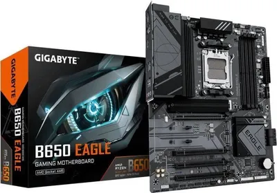 Produktbild von Mainboard GIGABYTE B650 EAGLE, AMD AM5, DDR5 bis 7600 MHz (OC), PCIe 5.0 M.2, AMD Ryzen 7000/8000/9000 Serie
