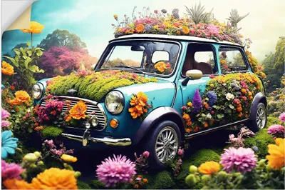 Produktbild von ARTland Wandbild, selbstklebend Flowerpower Mini Größe: 90x60 cm