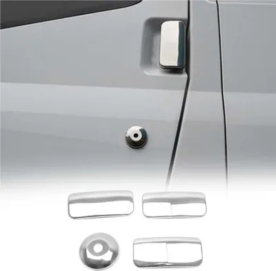 Image de Couverture de poignée de porte pour Ford Transit 2000-2014 en Acier Inox 4Pcs