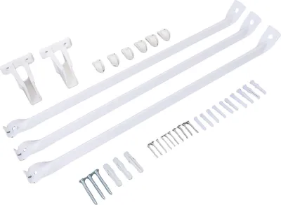 Obrázek produktu pro 3ks drátěných policových držáků Sada ocelových policových držáků se 6 svorkami a 2 koncovkami fr 12 -inch skříňové skříně