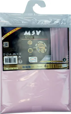 Zdjęcie produktu dla Cotexsa by MSV Premium Anti-Schimmel Tekstylna zasłona prysznicowa – antybakteryjna, zmywalna, w 100% wodoodporna, z 12 pierścieniami do zawieszania – poliester, jednolita różowa 180 x 200 cm – wyprodukowana w Hiszpanii