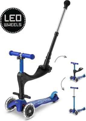 Produktbild von Micro Mobility Micro Mini2Grow Deluxe Magic LED, Kinder, Dreiradroller, Junge/Mädchen, Asphalt, 50 kg, 3 Rad/Räder