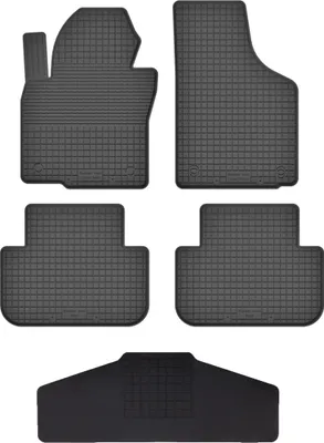 Produktbild von Gummi Fußmatten Set Für: Volkswagen Touran I Fl (2010-2015) Gummimatten Schwarz