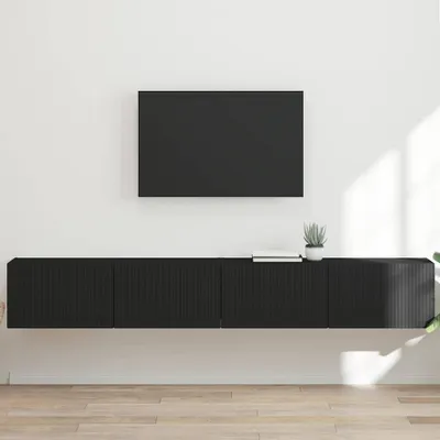 Obrázok produktu pre vidaXL TV skrinka, 2 ks, čierna, 98 x 31 x 29,5 cm, drevotrieska